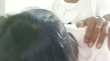 Local sex video of an 18-year-old girl fucking with BF