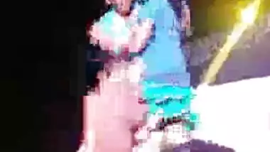 Telugu Girl Showing Boobs On Stage At Recording Dance