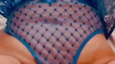 Dani Daniels, Valentina Nappi And Sunny Leone In Amazing Desi In Blue Lingerie! Sexy Hot Indian Babe!