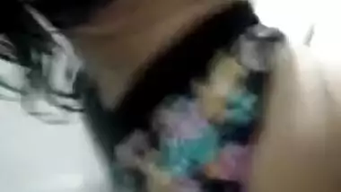 Indian model in black outfit shows off her XXX titties on phone camera