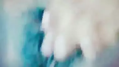 Desi girl shows off and rubs her hairy XXX sex hole in solo porn