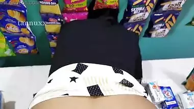 Visit to grocery shop ends for lucky Desi guy with hot XXX chudai