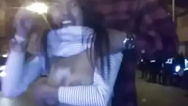 Desi Girl Unwilling Pull Ups of Top To Show Her Boobs To Friends…Hot Boobie