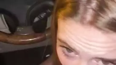 Driving instructor teacher gets spontaneous Public Blowjob in the car while working