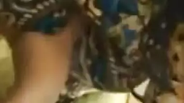 Man touches clothed Desi wife's boobs in point of view porn video