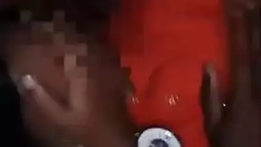 Desi girl is taken aback by brazen man who touches her soft boobies