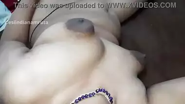 Indian Desi Cute Lady Laying & Showing Lover her Sweet Pussy & Big Boobs with Nice Nipple