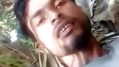 Village paramours XXX sex in the outdoor for the 1st time