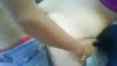 Teen porn video of a chubby girl fucking her boyfriend in front of friends