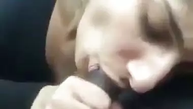 A nude Indian babe drinks her lover’s cum in the car