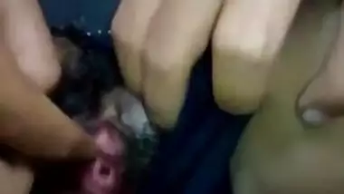 Fingers always help Indian girl to prepare hairy XXX slit before sex