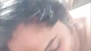 Busty wife Sneha blowjob and big boobs showing