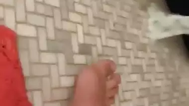 18 year old cutie indian girl touches herself with a stuffed animal in the bathroom