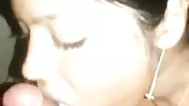 Honeymoon cock sucking video of local desi couple
