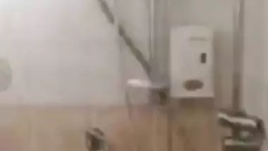 Big-boobied Desi girl had great idea to film herself in the shower