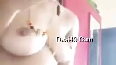 Sexy Telugu Bhabhi Showing Her Nude Body To Lover On Video Call Part 2