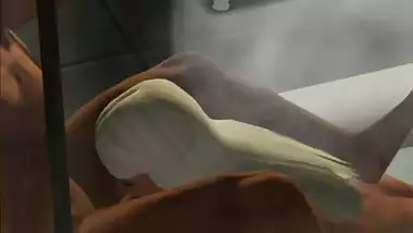 Blowjob in the shower! Made a sister | porno game, 3d, sims sex