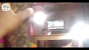 Masked Desi teen sucks and strokes operator's XXX boner before chudai