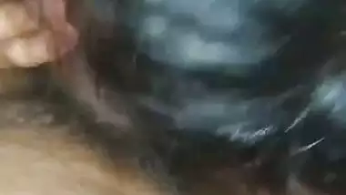 Sharp tits girlfriend sucking dick vigorously before sex