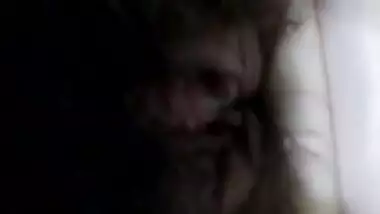 Desi makes her sex hairy pussy public as well as small XXX tits