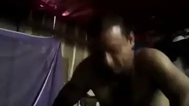 Horny aunty moans on camera during XXX humping by her son in the dark