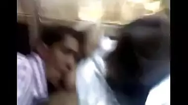 Horny college slut enjoys outdoor oral sex with her senior