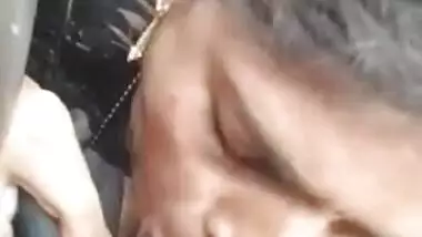 Telegu Desi XXX wife gives a good blowjob in a car MMS video