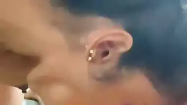 Slim wife licking dick and blowjob like a pro slut