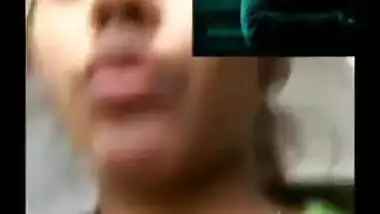 Indian temptress films XXX titties on her own and rubs nipples