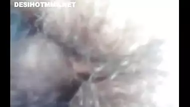 Outdoor sex teen porn of sexy college girl with lover in the park