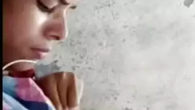 Attractive Desi girl lies on the bed and even flashes her XXX boobs