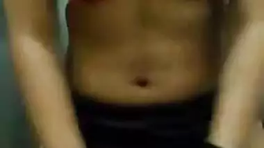 Indian female takes jeans and T-shirt off to show XXX parts of sex body