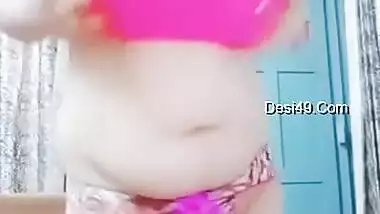 Young woman loves staying home alone cause she can perform sex show