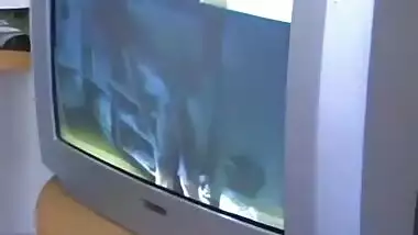 White guy watches porn and applies it on a Tamil girl – xxx Video