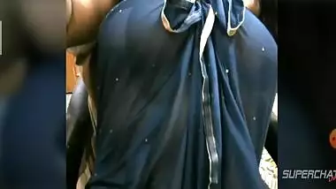 Desi Indian - Punjabi Bbw Bhabi Oh Laila Live In Black Saree Wet Boobs