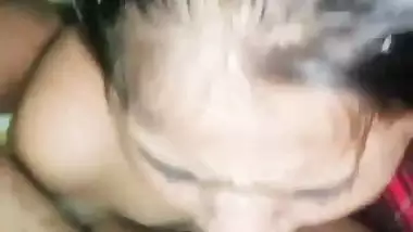 Sharp tits Bengali girl sucking 7-inch big dick