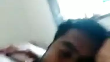 Horny Desi XXX wife gets her sweet boobs licked by her husband MMS