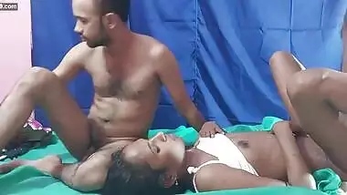 Two guys and a girl with blue stockings Bengali Sex xxx porn