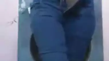 Legal age teenager unshaved love tunnel gal stripping exposed MMS movie scene for her lover