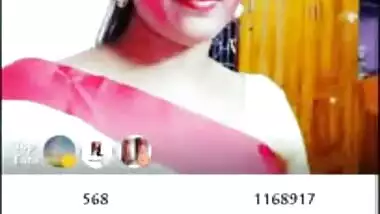 Minu Roy Red Saree Transparent Navel and Back, Married, Bigo ID inside Video