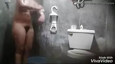 Large love melons college gal records her shower for her boyfriend