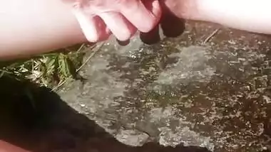 New! Desi Bhabhi Milf Masturbating Near Spring Up To Squirting Fountain Orgasm