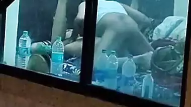 Caught through the window in hotel with bhabhi pussy lick