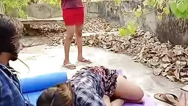 My GF shares me with her widow-sister she suck my dick outdoor, Desi MMS sex