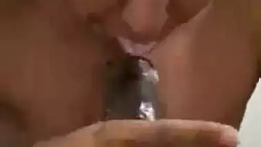 NRI Desi Girl Giving Black Guy with Huge Cock a Sloppy Long Blowjob