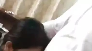A 21-year-old college girl gives a desi blowjob to her lover