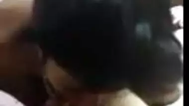 Nice MMS clip of short-haired office girl giving XXX blowjob to boss