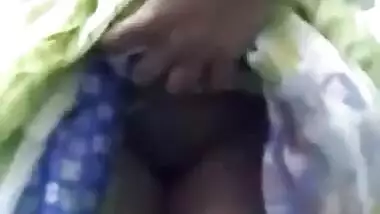 Sexy wife exposing her naked boobs and pussy