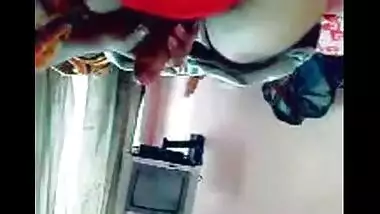 Free sex scandal mms clip of naughty bhabhi first time with young boy