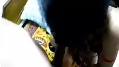 Desi female in a XXX red bra takes sex partner's tool in mouth